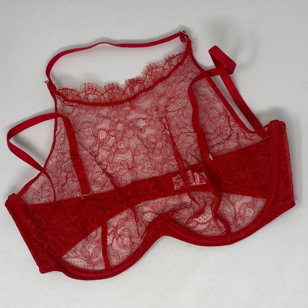 Agent Provocateur Annoushka Red Lace Bra AP4 Large - Picture 7 of 13